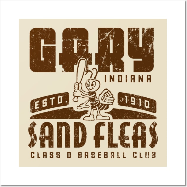 Gary Indiana Sand Fleas Baseball Wall Art by MindsparkCreative